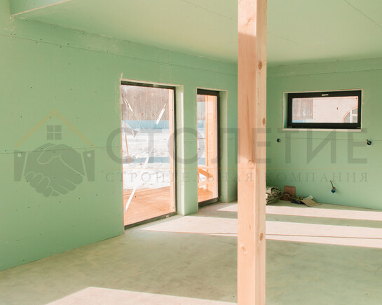 Фото 10 - каркасный зимний дом 9 на 12 по индивидуальному проекту в КП Графская Славянка